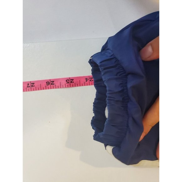 Vtg Adidas Three Stripe Blue Fleece Lined Full Zip Nylon Windbreaker, Size L - Picture 12 of 12